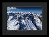 Mt Tallac Winter Aerial - Brad Scott - Framed Print