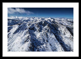 Mt Tallac Winter Aerial - Brad Scott - Framed Print