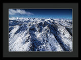 Mt Tallac Winter Aerial - Brad Scott - Framed Print