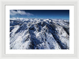 Mt Tallac Winter Aerial - Brad Scott - Framed Print