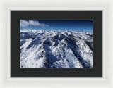 Mt Tallac Winter Aerial - Brad Scott - Framed Print