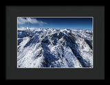 Mt Tallac Winter Aerial - Brad Scott - Framed Print
