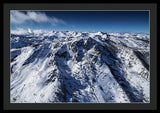 Mt Tallac Winter Aerial - Brad Scott - Framed Print