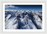 Mt Tallac Winter Aerial - Brad Scott - Framed Print