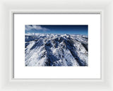 Mt Tallac Winter Aerial - Brad Scott - Framed Print