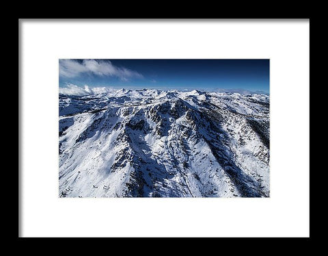 Mt Tallac Winter Aerial - Brad Scott - Framed Print