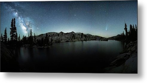 Neowise Comet over Desolation Wilderness by Brad Scott - Metal Print
