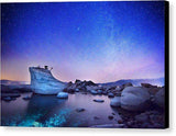 Night Shine , Bonsai Rock Lake Tahoe - Canvas Print-10.000" x 6.625"-Lake Tahoe Prints