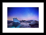 Night Shine , Bonsai Rock Lake Tahoe - Framed Print