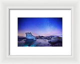 Night Shine , Bonsai Rock Lake Tahoe - Framed Print