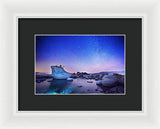 Night Shine , Bonsai Rock Lake Tahoe - Framed Print