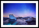 Night Shine , Bonsai Rock Lake Tahoe - Framed Print