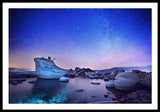 Night Shine , Bonsai Rock Lake Tahoe - Framed Print
