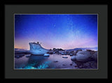 Night Shine , Bonsai Rock Lake Tahoe - Framed Print