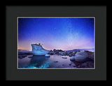 Night Shine , Bonsai Rock Lake Tahoe - Framed Print