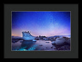 Night Shine , Bonsai Rock Lake Tahoe - Framed Print