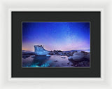 Night Shine , Bonsai Rock Lake Tahoe - Framed Print