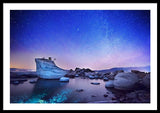 Night Shine , Bonsai Rock Lake Tahoe - Framed Print