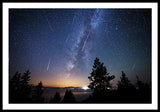 Perseid Meteor Shower From Tahoe - Framed Print