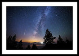 Perseid Meteor Shower From Tahoe - Framed Print