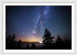 Perseid Meteor Shower From Tahoe - Framed Print