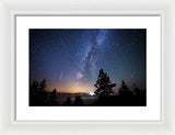 Perseid Meteor Shower From Tahoe - Framed Print