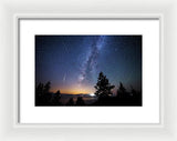 Perseid Meteor Shower From Tahoe - Framed Print