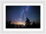 Perseid Meteor Shower From Tahoe - Framed Print