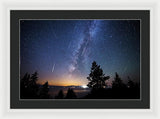 Perseid Meteor Shower From Tahoe - Framed Print