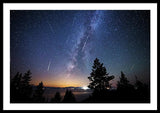 Perseid Meteor Shower From Tahoe - Framed Print