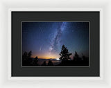 Perseid Meteor Shower From Tahoe - Framed Print