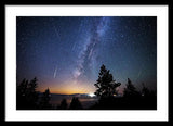Perseid Meteor Shower From Tahoe - Framed Print