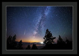 Perseid Meteor Shower From Tahoe - Framed Print