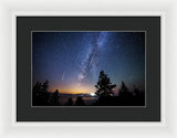 Perseid Meteor Shower From Tahoe - Framed Print