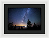 Perseid Meteor Shower From Tahoe - Framed Print