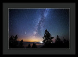 Perseid Meteor Shower From Tahoe - Framed Print