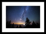 Perseid Meteor Shower From Tahoe - Framed Print