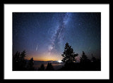 Perseid Meteor Shower From Tahoe - Framed Print