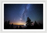 Perseid Meteor Shower From Tahoe - Framed Print