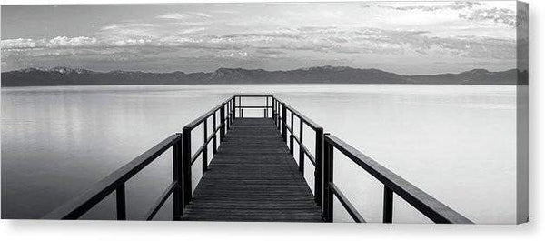 Pure State Of Mind Lake Tahoe Pier - Canvas Print-20.000" x 7.375"-Lake Tahoe Prints