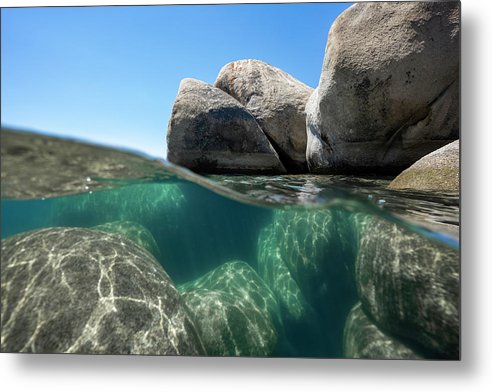 Refraction - Lake Tahoe Underwater by Brad Scott - Metal Print