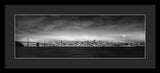 San Fransisco Cityscape Black And White Panorama - Framed Print
