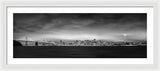 San Fransisco Cityscape Black And White Panorama - Framed Print