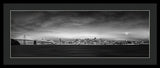 San Fransisco Cityscape Black And White Panorama - Framed Print