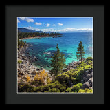 Sand Harbor Lookout By Brad Scott - Square - Framed Print