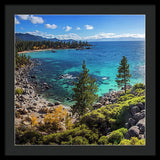 Sand Harbor Lookout By Brad Scott - Square - Framed Print