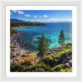 Sand Harbor Lookout By Brad Scott - Square - Framed Print