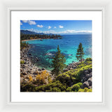 Sand Harbor Lookout By Brad Scott - Square - Framed Print