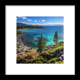 Sand Harbor Lookout By Brad Scott - Square - Framed Print