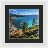 Sand Harbor Lookout By Brad Scott - Square - Framed Print